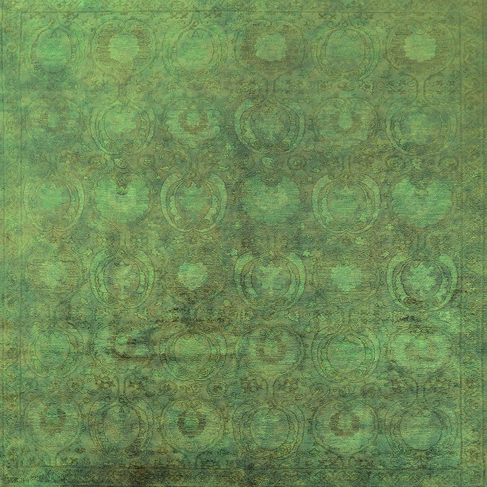 Square Oriental Green Industrial Rug, urb2450grn