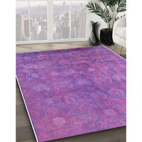 Mid-Century Modern Purple Oriental Rug, urb2450