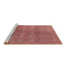 Sideview of Machine Washable Oriental Brown Industrial Rug, wshurb2450brn