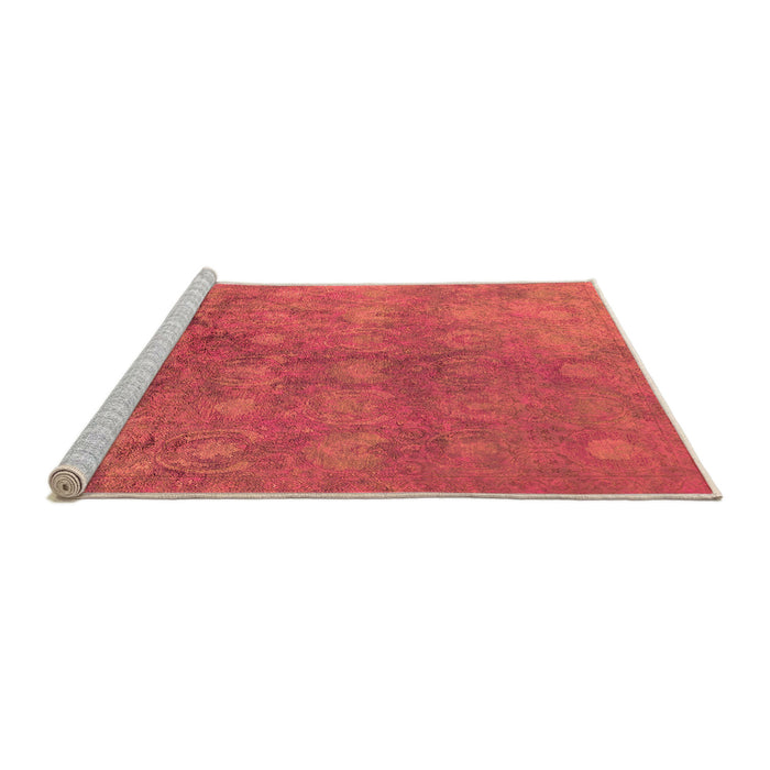 Sideview of Machine Washable Oriental Orange Industrial Area Rugs, wshurb2450org