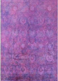 Machine Washable Industrial Modern Purple Rug, wshurb2450