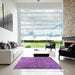 Square Machine Washable Industrial Modern Purple Rug in a Living Room, wshurb2450