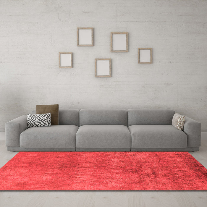 Industrial Red Washable Rugs