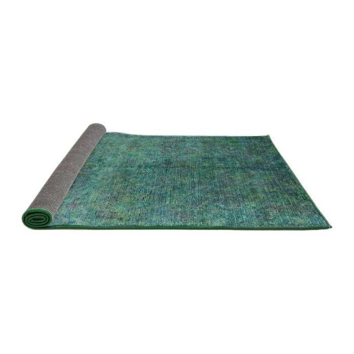 Sideview of Mid-Century Modern Sea Green Oriental Rug, urb2451