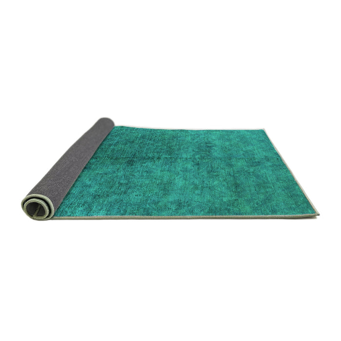Sideview of Oriental Turquoise Industrial Rug, urb2451turq