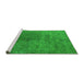 Sideview of Machine Washable Oriental Green Industrial Area Rugs, wshurb2451grn
