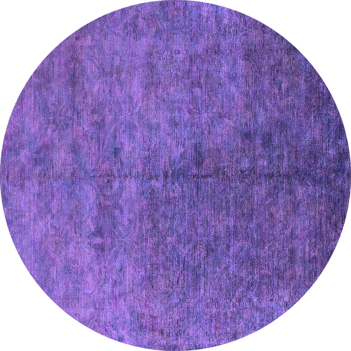 Round Oriental Purple Industrial Rug, urb2451pur