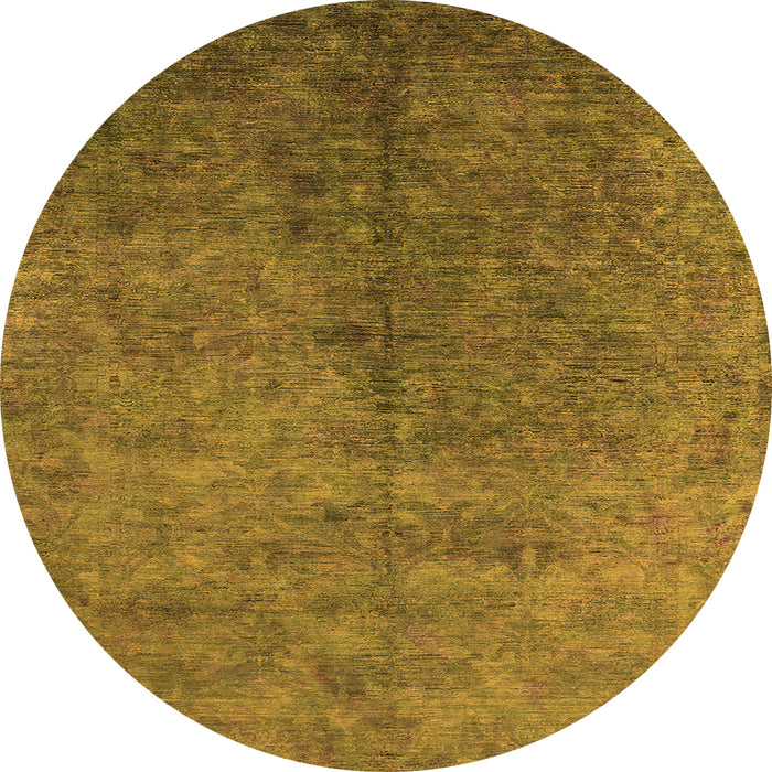 Round Oriental Orange Industrial Rug, urb2451org