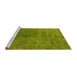 Sideview of Machine Washable Oriental Yellow Industrial Rug, wshurb2451yw