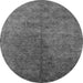 Round Oriental Gray Industrial Rug, urb2451gry