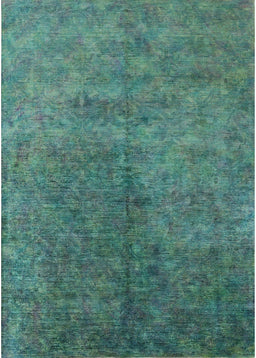 Machine Washable Industrial Modern Sea Green Rug, wshurb2451
