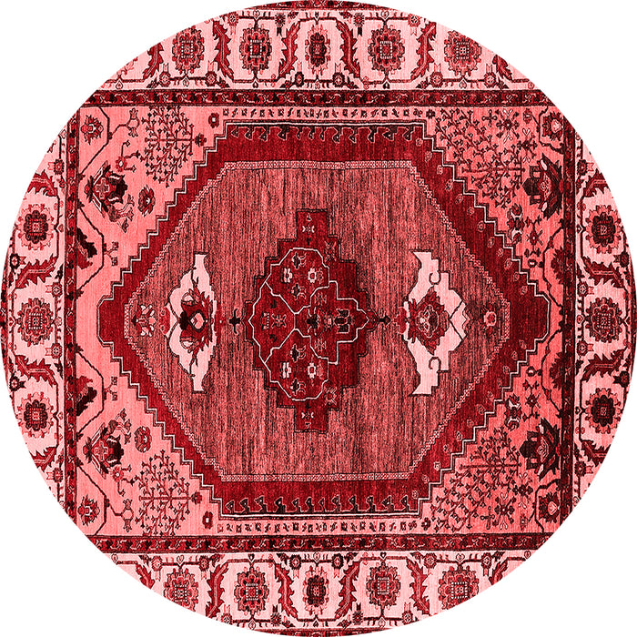 Machine Washable Oriental Red Industrial Rug, wshurb2452red