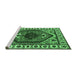 Sideview of Machine Washable Oriental Emerald Green Industrial Area Rugs, wshurb2452emgrn