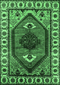 Oriental Emerald Green Industrial Rug, urb2452emgrn