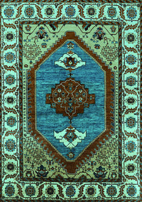 Oriental Turquoise Industrial Rug, urb2452turq