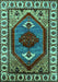 Oriental Turquoise Industrial Rug, urb2452turq