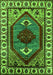 Machine Washable Oriental Green Industrial Area Rugs, wshurb2452grn