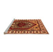 Sideview of Machine Washable Oriental Orange Industrial Area Rugs, wshurb2452org