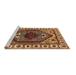 Sideview of Machine Washable Oriental Brown Industrial Rug, wshurb2452brn