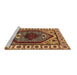 Sideview of Machine Washable Oriental Brown Industrial Rug, wshurb2452brn