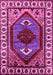 Machine Washable Oriental Pink Industrial Rug, wshurb2452pnk