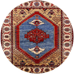 Round Machine Washable Industrial Modern Camel Brown Rug, wshurb2452