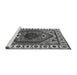 Sideview of Machine Washable Oriental Gray Industrial Rug, wshurb2452gry