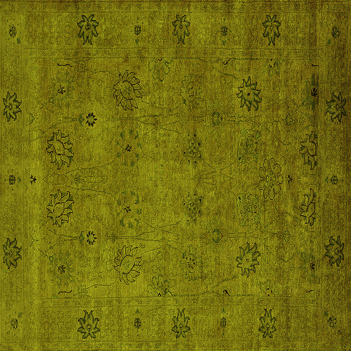 Square Oriental Yellow Industrial Rug, urb2453yw