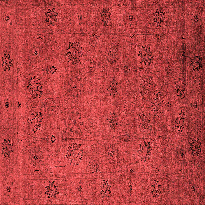 Machine Washable Oriental Red Industrial Rug, wshurb2453red