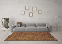 Machine Washable Oriental Orange Industrial Area Rugs in a Living Room, wshurb2453org