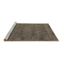 Sideview of Machine Washable Oriental Brown Industrial Rug, wshurb2453brn