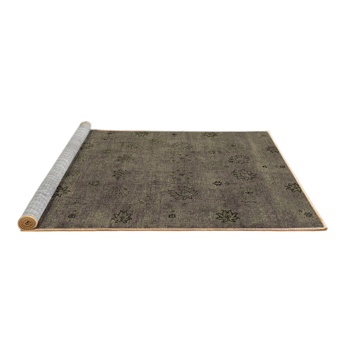Sideview of Machine Washable Oriental Brown Industrial Rug, wshurb2453brn