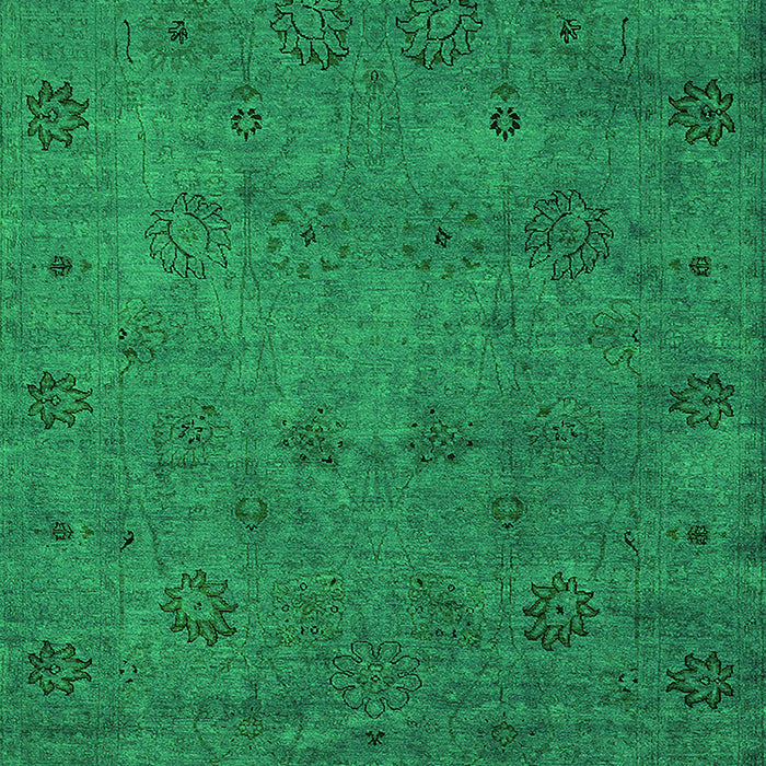 Machine Washable Oriental Green Industrial Area Rugs, wshurb2453grn