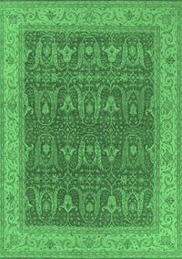 Oriental Emerald Green Industrial Rug, urb2454emgrn