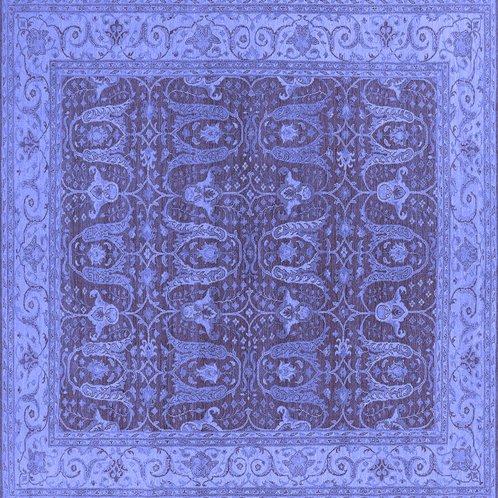Square Oriental Blue Industrial Rug, urb2454blu