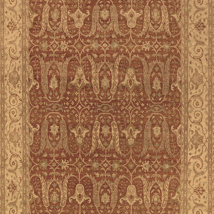 Machine Washable Oriental Brown Industrial Rug, wshurb2454brn