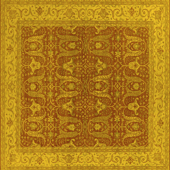 Square Oriental Yellow Industrial Rug, urb2454yw