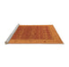 Sideview of Machine Washable Oriental Orange Industrial Area Rugs, wshurb2454org