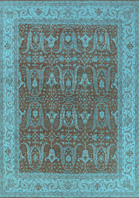 Oriental Light Blue Industrial Rug, urb2454lblu