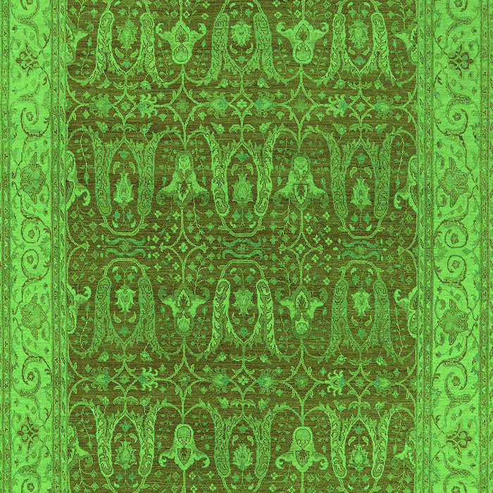 Machine Washable Oriental Green Industrial Area Rugs, wshurb2454grn