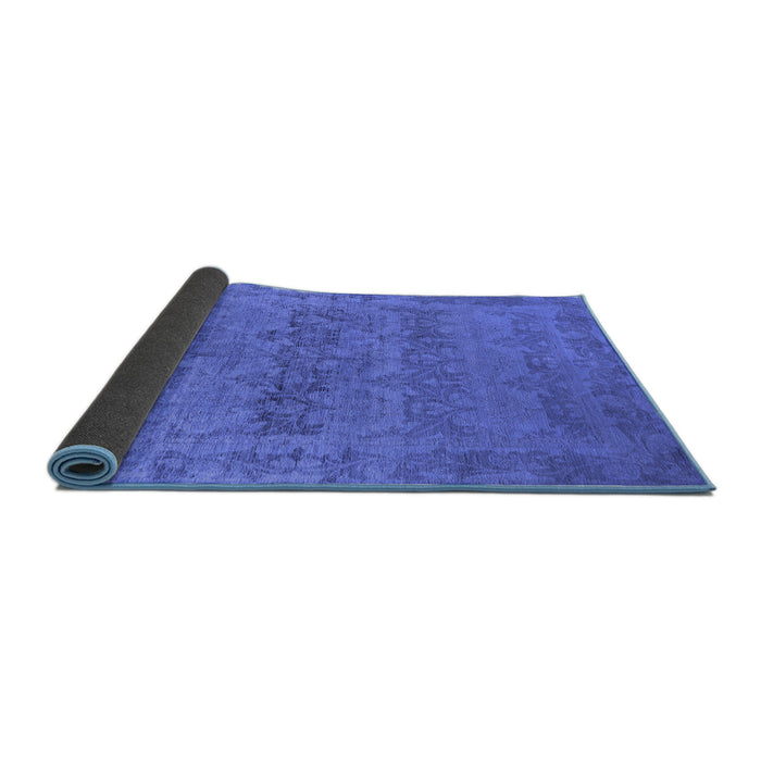 Sideview of Oriental Blue Industrial Rug, urb2455blu