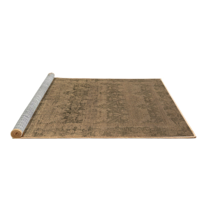 Sideview of Machine Washable Oriental Brown Industrial Rug, wshurb2455brn