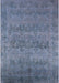 Mid-Century Modern Azure Blue Oriental Rug, urb2455