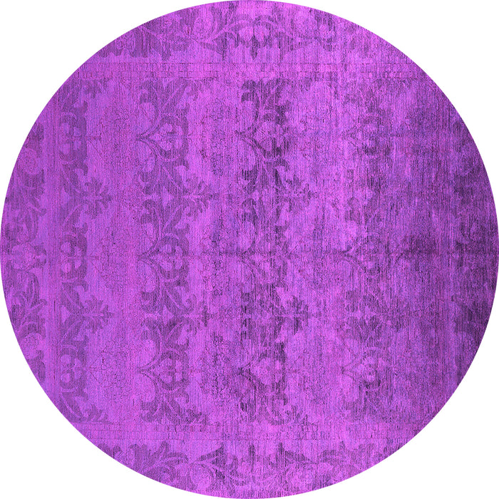 Round Oriental Pink Industrial Rug, urb2455pnk