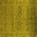 Square Oriental Yellow Industrial Rug, urb2455yw