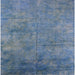 Square Mid-Century Modern Koi Blue Oriental Rug, urb2456