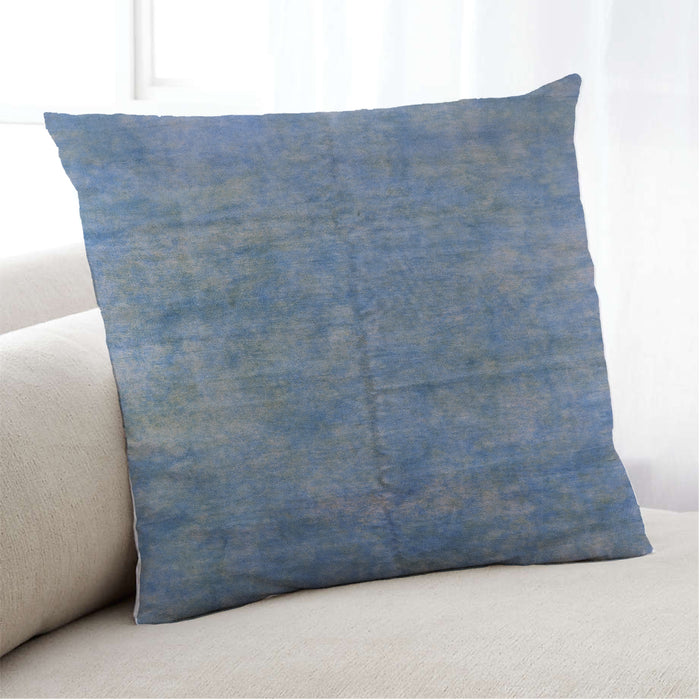 Lifestyle Image of Mid-Century Modern Urban Square Koi Blue Throw Pillow, 18 inch by 18 inch, pwurb2456