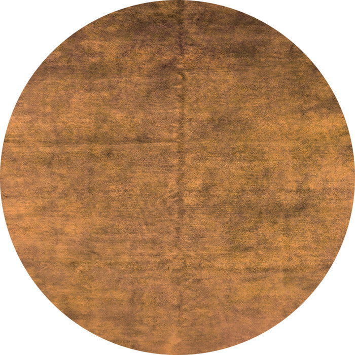 Round Oriental Orange Industrial Rug, urb2456org