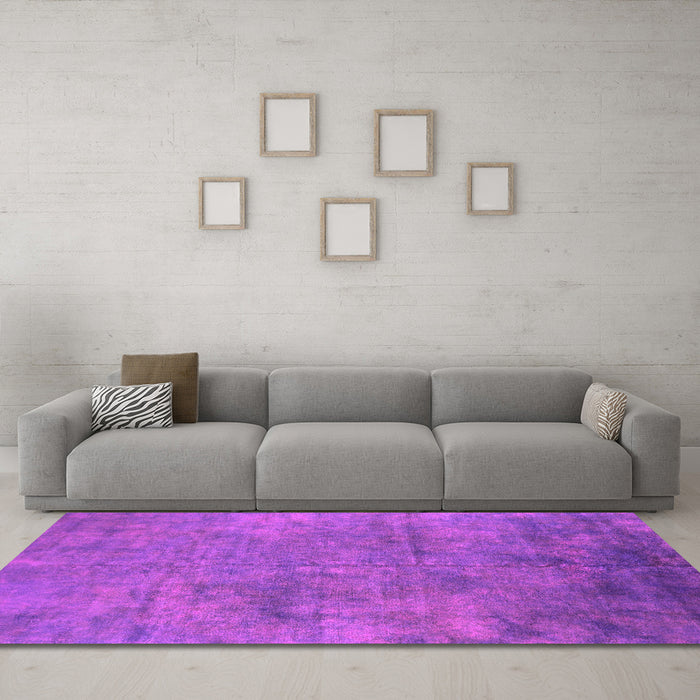 Machine Washable Oriental Pink Industrial Rug in a Living Room, wshurb2456pnk