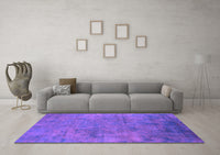 Machine Washable Oriental Purple Industrial Rug, wshurb2456pur